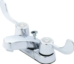 OakBrook Chrome Traditional Two-Handle Bathroom Sink Faucet 4 in.