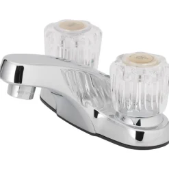 OakBrook Essentials Chrome Transitional Two-Handle Bathroom Sink Faucet 4 in.