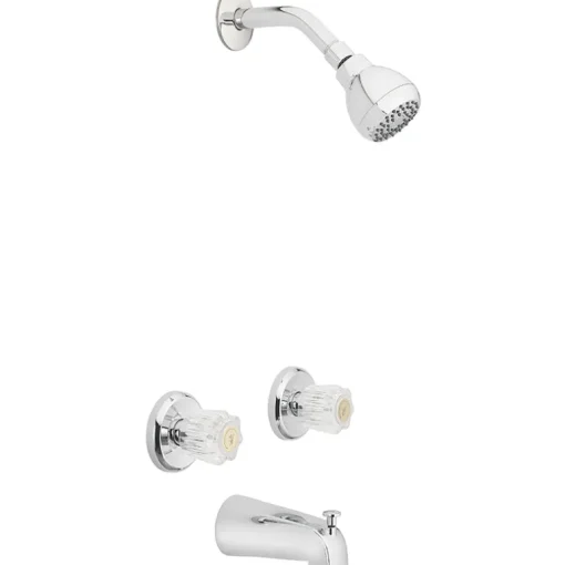OakBrook Essentials 2-Handle Chrome Tub and Shower Faucet