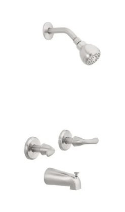 OakBrook Essentials 2-Handle Brushed Nickel Tub and Shower Faucet