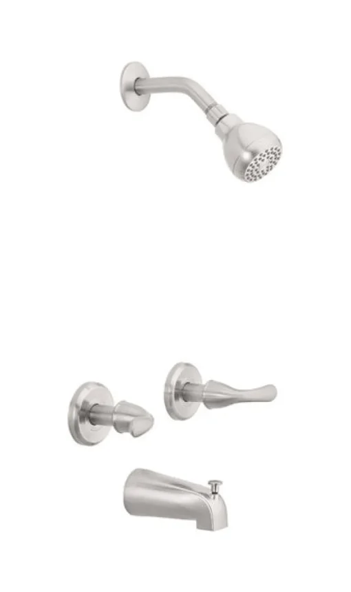 OakBrook Essentials 2-Handle Brushed Nickel Tub and Shower Faucet