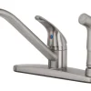 OakBrook Essentials One Handle Brushed Nickel Kitchen Faucet Side Sprayer Included