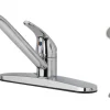OakBrook Essentials One Handle Chrome Kitchen Faucet Side Sprayer Included