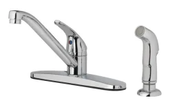 OakBrook Essentials One Handle Chrome Kitchen Faucet Side Sprayer Included