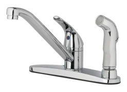 OakBrook Essentials One Handle Chrome Kitchen Faucet Side Sprayer Included