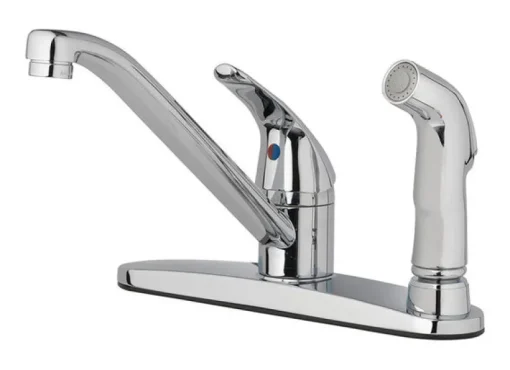 OakBrook Essentials One Handle Chrome Kitchen Faucet Side Sprayer Included