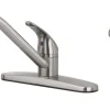 OakBrook Essentials One Handle Brushed Nickel Kitchen Faucet Side Sprayer Included