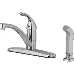 OakBrook Pacifica One Handle Chrome Kitchen Faucet Side Sprayer Included