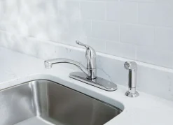 OakBrook Pacifica One Handle Chrome Kitchen Faucet Side Sprayer Included
