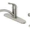 OakBrook Pacifica One Handle Brushed Nickel Kitchen Faucet Side Sprayer Included