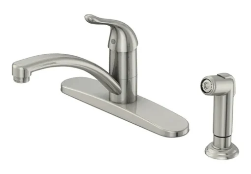 OakBrook Pacifica One Handle Brushed Nickel Kitchen Faucet Side Sprayer Included