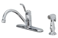 OakBrook Tucana One Handle Chrome Kitchen Faucet Side Sprayer Included