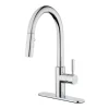OakBrook Vela One Handle Chrome Pull-Down Kitchen Faucet