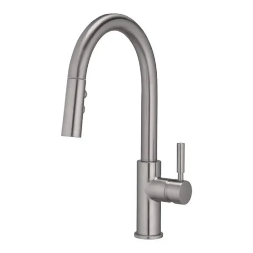 OakBrook Vela One Handle Brushed Nickel Pull-Down Kitchen Faucet