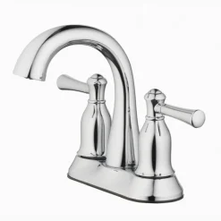 OakBrook Verona Chrome Modern Two-Handle Bathroom Sink Faucet 4 in.