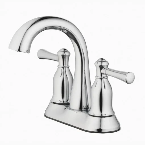 OakBrook Verona Chrome Modern Two-Handle Bathroom Sink Faucet 4 in.