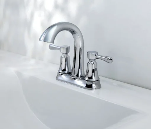 OakBrook Verona Chrome Modern Two-Handle Bathroom Sink Faucet 4 in.