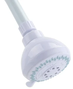 OakBrook White PVC 3 settings Wallmount Showerhead 1.8 gpm