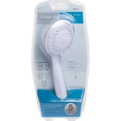 OakBrook White PVC 5 settings Handheld Showerhead 1.8 gpm
