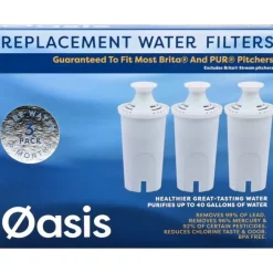 Oasis Water Pitcher Replacement Water Filter For Brita and PUR