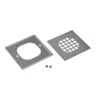 Oatey 42337 4-1/4 X 4-1/4 Brushed Nickel Square Snap-Tite Shower Strainer