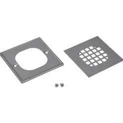 Oatey 42336 4.54 X 4.54 Polished Stainless Steel Square Snap In Strainer With Ring (Pack of 4).