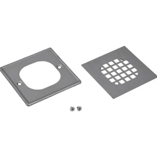 Oatey 42336 4.54 X 4.54 Polished Stainless Steel Square Snap In Strainer With Ring (Pack of 4).