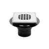 Oatey 42265 4.54 X 4.54 Stainless Steel Square Low Profile Snap-In Strainer With Ring Drain