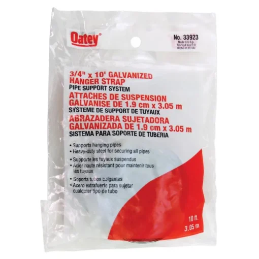 Oatey 10 ft. Galvanized Galvanized Steel Hanger Strap
