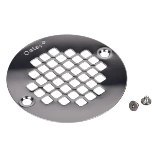 Oatey 3-3/8 in. Polished Chrome Stainless Steel Shower Drain Strainer