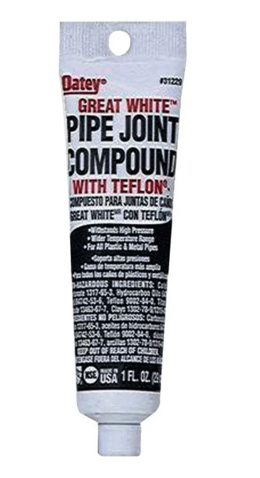 Oatey Great White White Pipe Joint Compound 1 oz (Pack of 12).