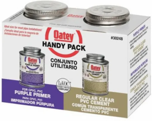 Oatey Handy Pack Clear/Purple Primer and Cement For PVC 8 oz