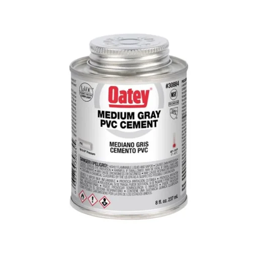 Oatey Medium Gray Cement For PVC 4 oz