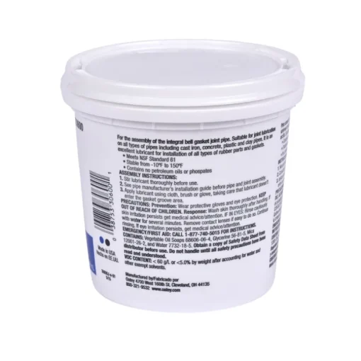 Oatey NSF Approved Pipe Lubricant 1 pt Bucket