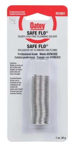 Oatey Safe-Flo Silver 50/50 Alloy Bearing Lead-Free Plumbing Wire Solder 1 oz.