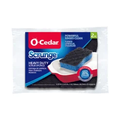 O-Cedar Scrunge Heavy Duty Sponge For All Purpose 4.25 in. L 2Pk