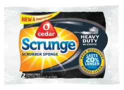 O-Cedar Scrunge Heavy Duty Sponge For All Purpose 4.25 in. L 2Pk