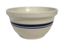 Ohio Stoneware Dominion Ceramic Mixing Bowl 12 in. Blue / White (Pack of 4)