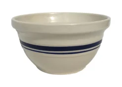 Ohio Stoneware Dominion Ceramic Mixing Bowl 8 in. Blue / White (Pack of 4)