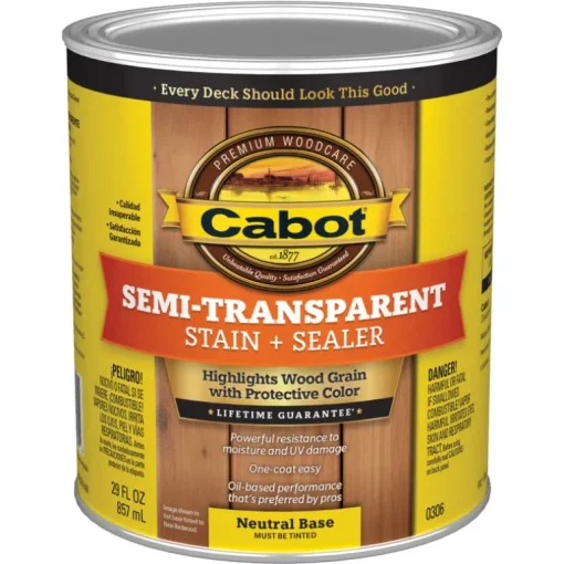 OIL STAIN NEUTRL BAS 1QT