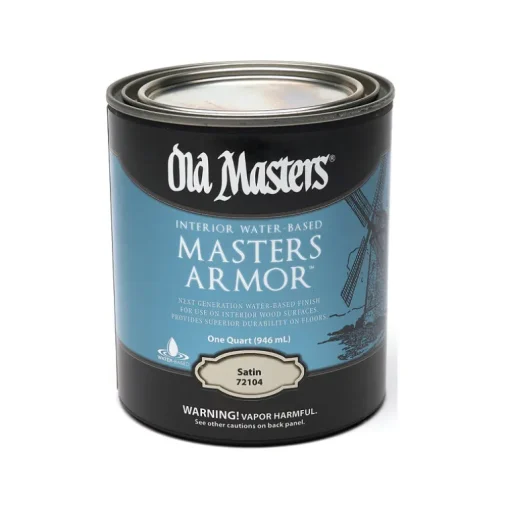 Old Masters Masters Armor Satin Clear Water-Based Floor Finish 1 qt. (Pack of 4)
