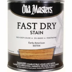 Old Masters Professional Semi-Transparent Early American Oil-Based Alkyd Fast Dry Wood Stain 1 qt (Pack of 4)