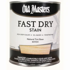 Old Masters Professional Semi-Transparent Natural Tint Base Oil-Based Alkyd Fast Dry Wood Stain 1 qt (Pack of 4)