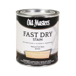 Old Masters Professional Semi-Transparent Natural Tint Base Oil-Based Alkyd Fast Dry Wood Stain 1 qt (Pack of 4)