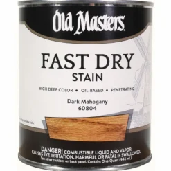 Old Masters Professional Semi-Transparent Dark Mahogany Oil-Based Alkyd Fast Dry Wood Stain 1 qt (Pack of 4)