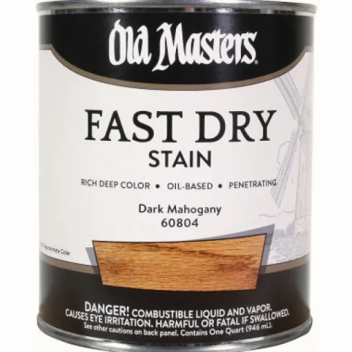 Old Masters Professional Semi-Transparent Dark Mahogany Oil-Based Alkyd Fast Dry Wood Stain 1 qt (Pack of 4)