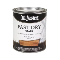 Old Masters Professional Semi-Transparent Dark Mahogany Oil-Based Alkyd Fast Dry Wood Stain 1 qt (Pack of 4)