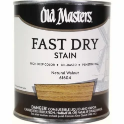 Old Masters Professional Semi-Transparent Natural Walnut Oil-Based Alkyd Fast Dry Wood Stain 1 qt (Pack of 4)