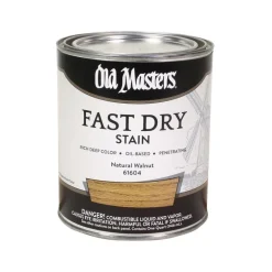 Old Masters Professional Semi-Transparent Natural Walnut Oil-Based Alkyd Fast Dry Wood Stain 1 qt (Pack of 4)