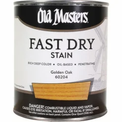Old Masters Professional Semi-Transparent Golden Oak Oil-Based Alkyd Fast Dry Wood Stain 1 qt (Pack of 4)